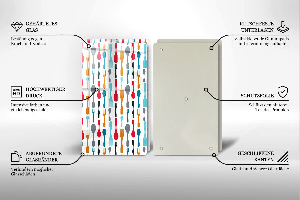 Zaščitna plošča za štedilnik Ilustracija žlice