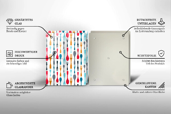 Zaščitna plošča za štedilnik Ilustracija žlice