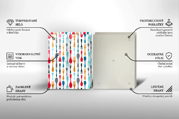 Zaščitna plošča za štedilnik Ilustracija žlice