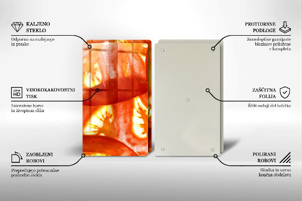 Zaščitna plošča za štedilnik Rezina rdečega paradižnika