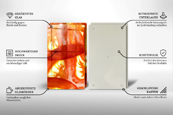 Zaščitna plošča za štedilnik Rezina rdečega paradižnika