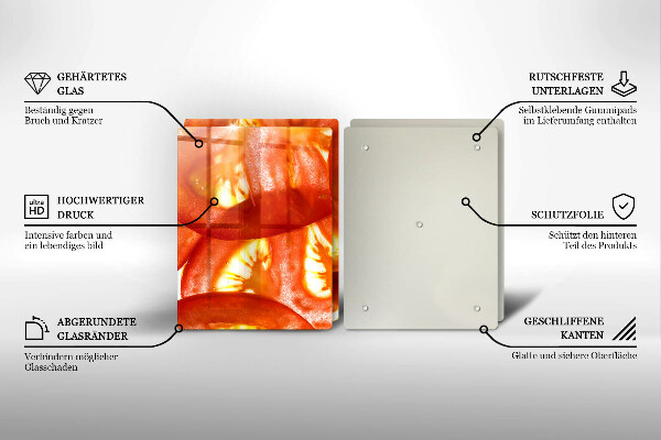 Zaščitna plošča za štedilnik Rezina rdečega paradižnika