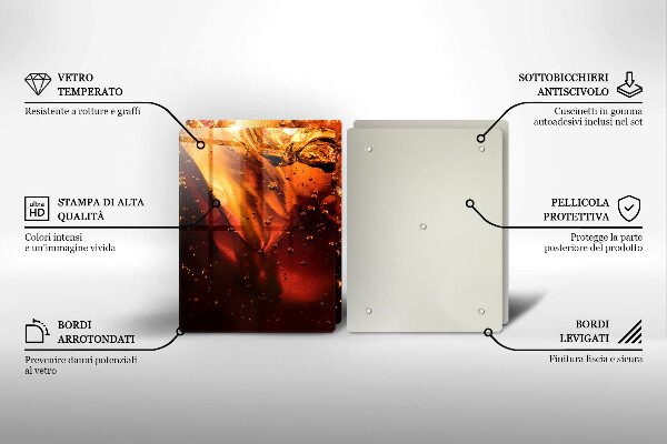 Zaščitna plošča za štedilnik Cola pijača z ledom