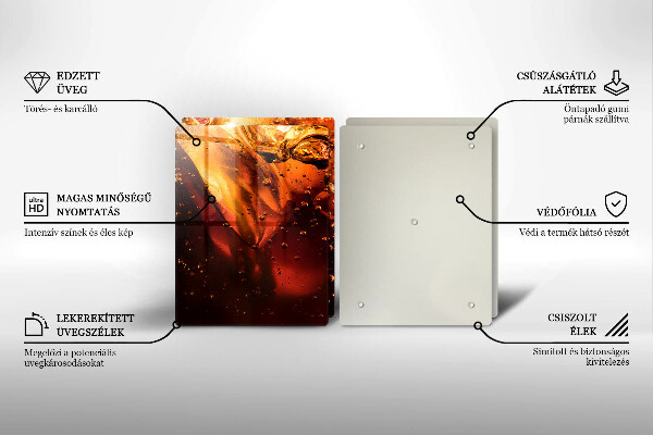 Zaščitna plošča za štedilnik Cola pijača z ledom