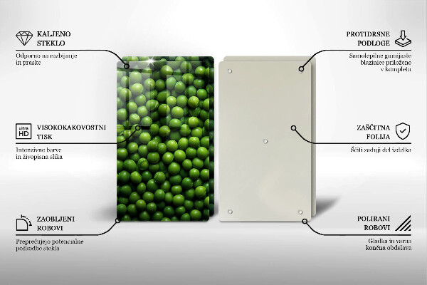 Zaščitna plošča za štedilnik zeleni fižol