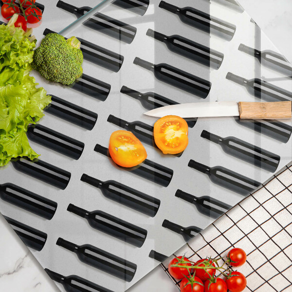 Zaščitna plošča za štedilnik Steklenice črnega vina