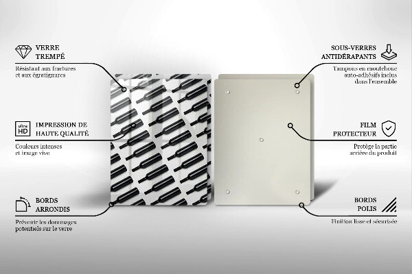 Zaščitna plošča za štedilnik Steklenice črnega vina