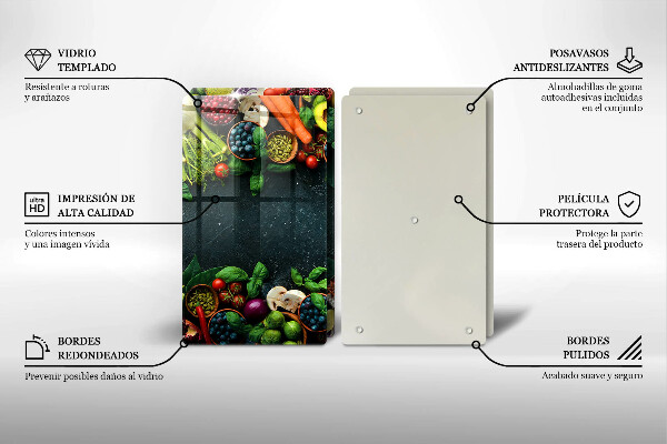 Zaščitna plošča za štedilnik Sveža zelenjava