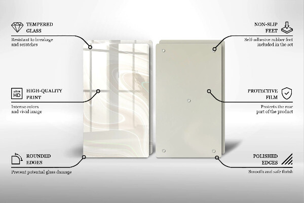 Zaščitna plošča za štedilnik Kremasta tekstura