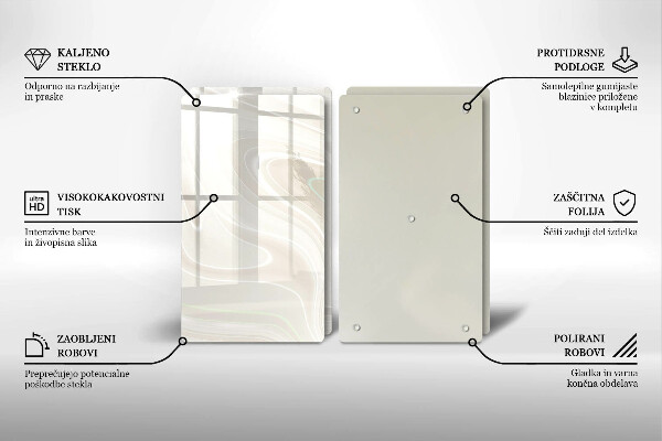 Zaščitna plošča za štedilnik Kremasta tekstura