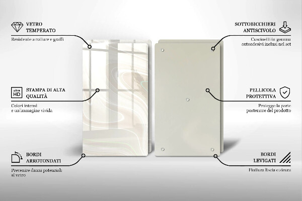 Zaščitna plošča za štedilnik Kremasta tekstura