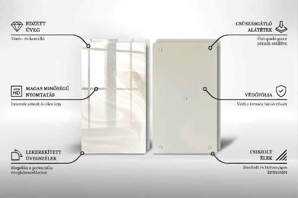 Zaščitna plošča za štedilnik Kremasta tekstura