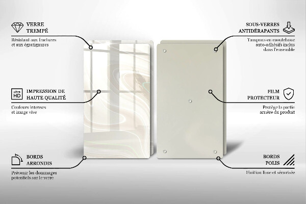 Zaščitna plošča za štedilnik Kremasta tekstura
