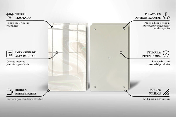 Zaščitna plošča za štedilnik Kremasta tekstura