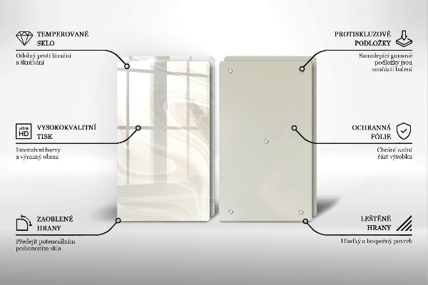 Zaščitna plošča za štedilnik Kremasta tekstura