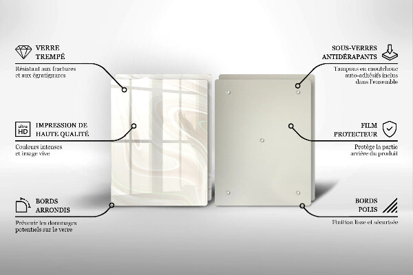 Zaščitna plošča za štedilnik Kremasta tekstura