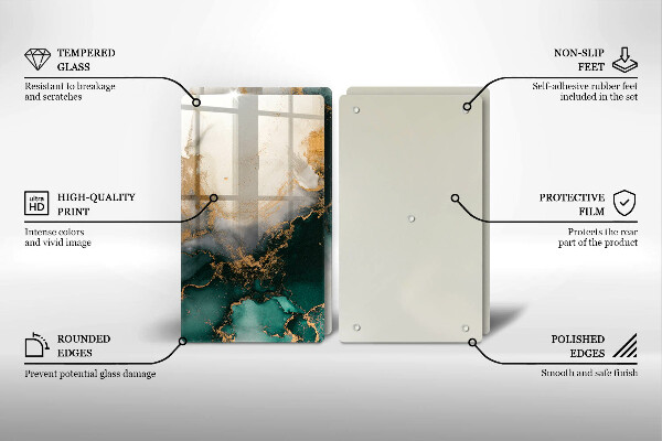 Zaščitna plošča za štedilnik Večbarvni marmor