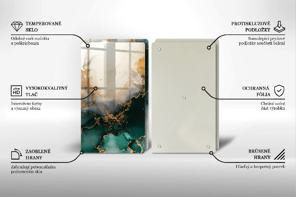 Zaščitna plošča za štedilnik Večbarvni marmor