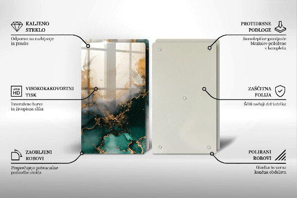 Zaščitna plošča za štedilnik Večbarvni marmor