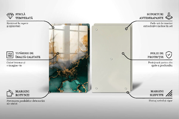 Zaščitna plošča za štedilnik Večbarvni marmor