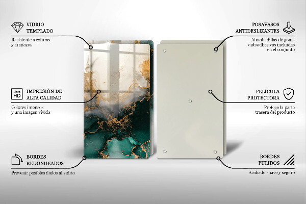 Zaščitna plošča za štedilnik Večbarvni marmor