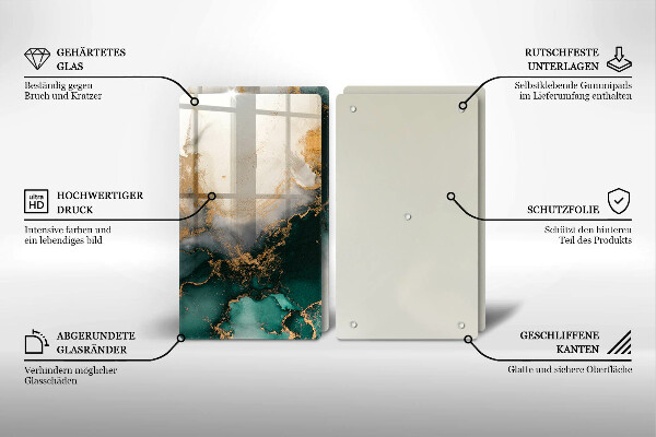 Zaščitna plošča za štedilnik Večbarvni marmor