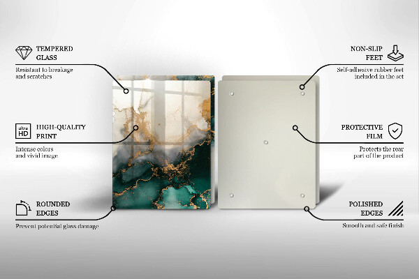 Zaščitna plošča za štedilnik Večbarvni marmor