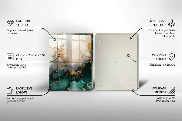 Zaščitna plošča za štedilnik Večbarvni marmor