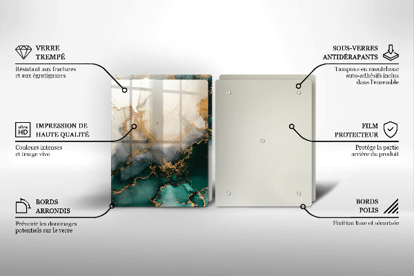 Zaščitna plošča za štedilnik Večbarvni marmor
