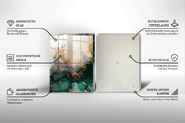 Zaščitna plošča za štedilnik Večbarvni marmor