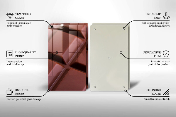 Zaščitna plošča za štedilnik Čokoladne kocke