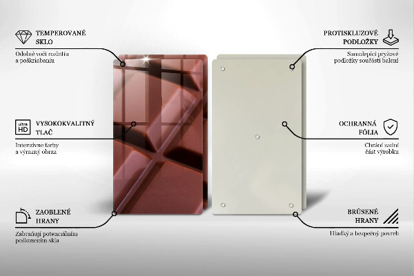 Zaščitna plošča za štedilnik Čokoladne kocke