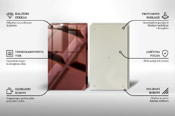 Zaščitna plošča za štedilnik Čokoladne kocke