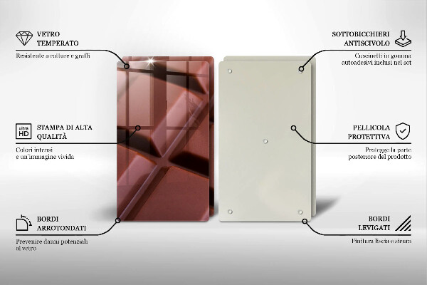 Zaščitna plošča za štedilnik Čokoladne kocke