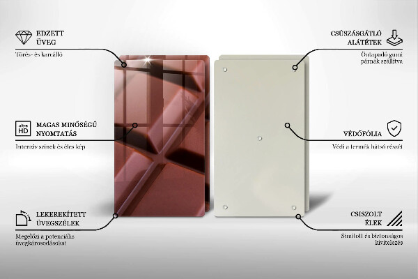 Zaščitna plošča za štedilnik Čokoladne kocke