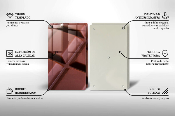 Zaščitna plošča za štedilnik Čokoladne kocke