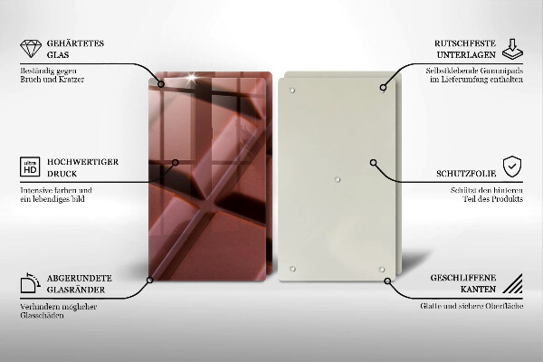 Zaščitna plošča za štedilnik Čokoladne kocke