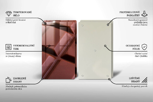 Zaščitna plošča za štedilnik Čokoladne kocke