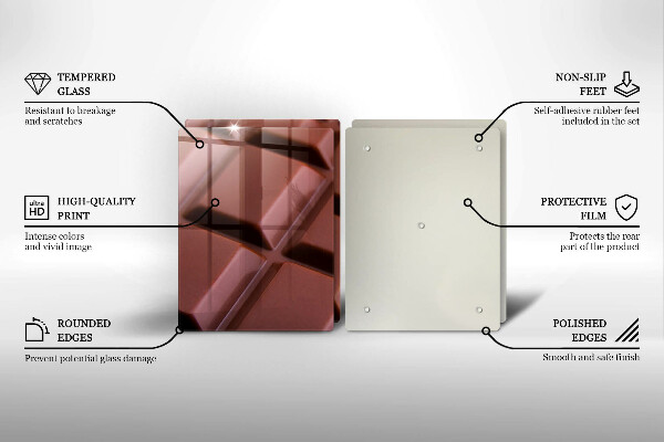 Zaščitna plošča za štedilnik Čokoladne kocke