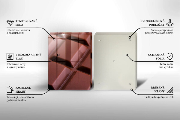 Zaščitna plošča za štedilnik Čokoladne kocke