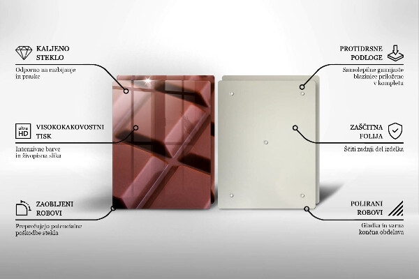 Zaščitna plošča za štedilnik Čokoladne kocke