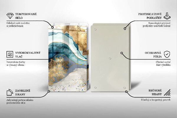 Zaščitna plošča za štedilnik Barvit marmor