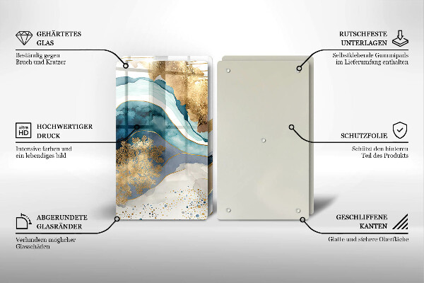 Zaščitna plošča za štedilnik Barvit marmor