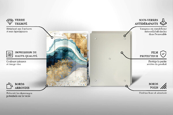Zaščitna plošča za štedilnik Barvit marmor
