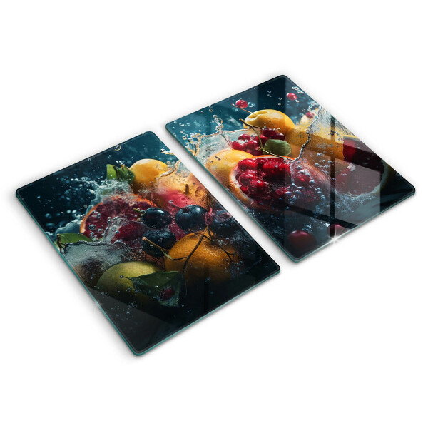 Zaščitna plošča za štedilnik Sadje v vodi