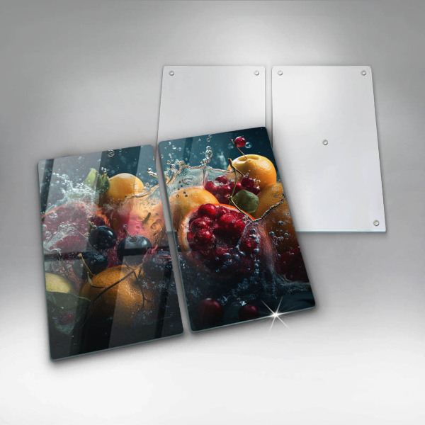 Zaščitna plošča za štedilnik Sadje v vodi