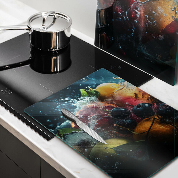 Zaščitna plošča za štedilnik Sadje v vodi