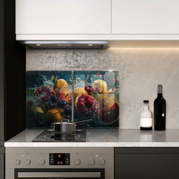 Zaščitna plošča za štedilnik Sadje v vodi