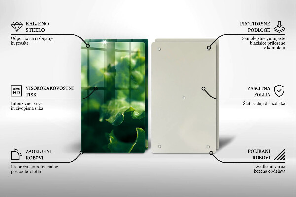 Zaščitna plošča za štedilnik Solatni listi