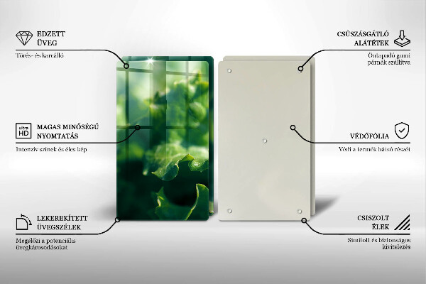 Zaščitna plošča za štedilnik Solatni listi